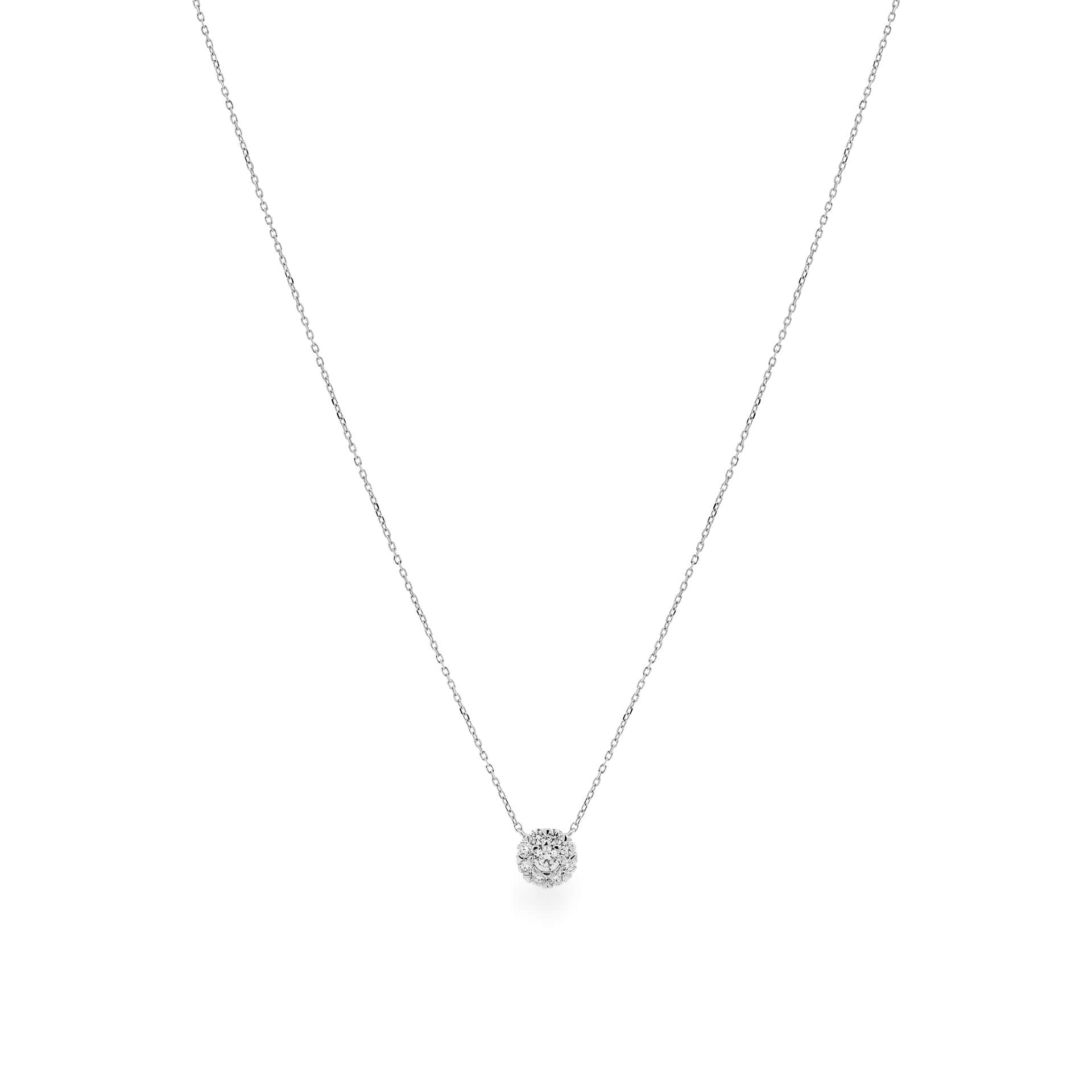 Dây liền mặt kim cương viên vàng 14K Jena A252 TD