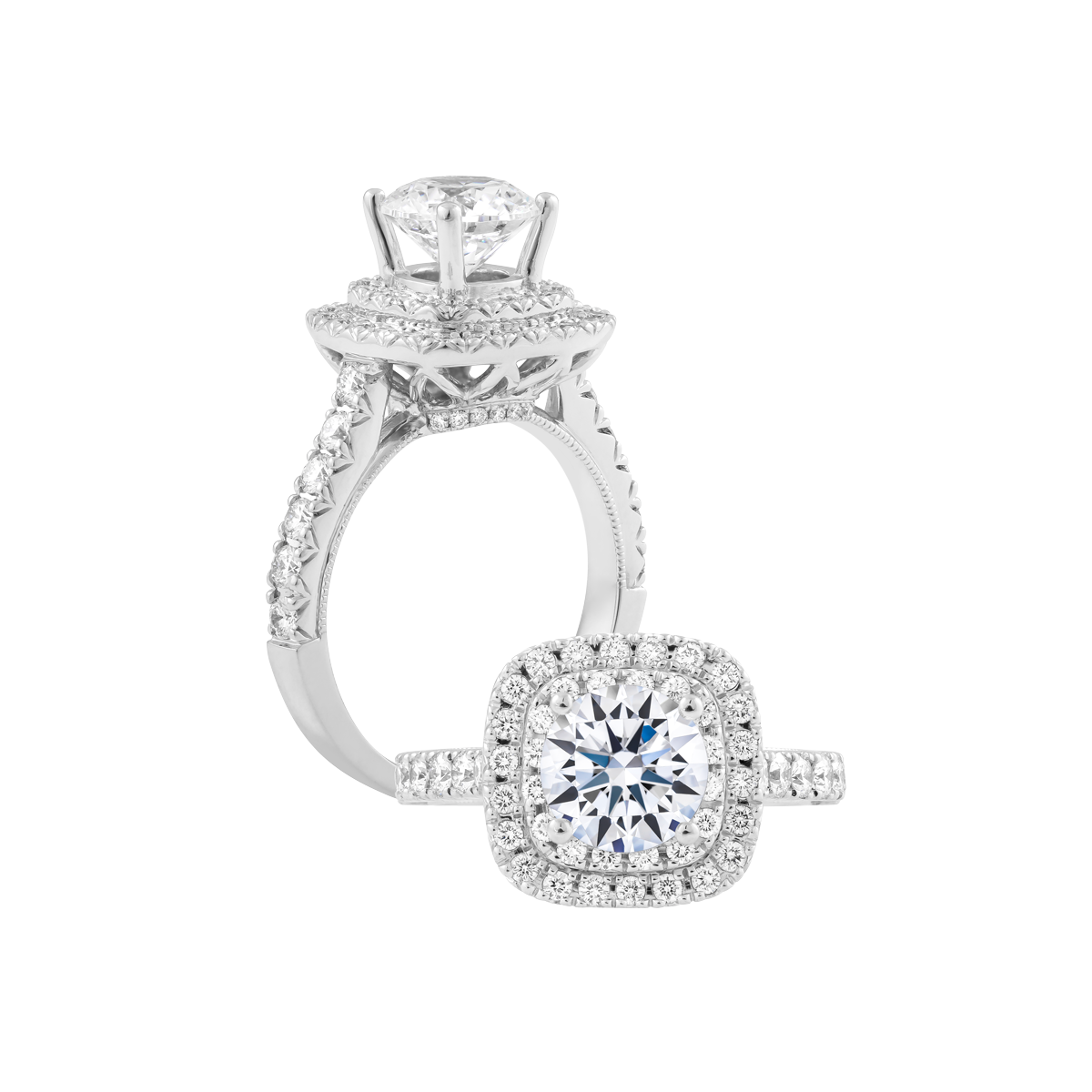 Nhẫn nữ kim cương viên vàng 14K Calista GIA 3C