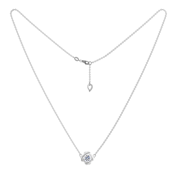 Dây liền mặt đính đá CZ vàng 14K Fullnest 3C