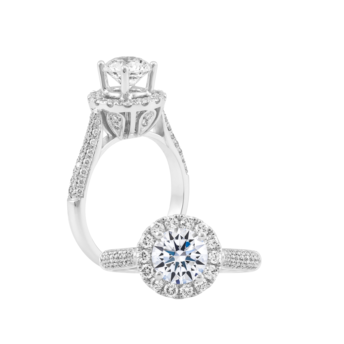 Nhẫn nữ đính đá CZ vàng 14K Spirito 1CT