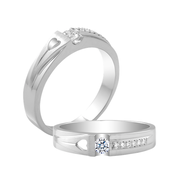 Nhẫn cưới nữ kim cương vàng 14K Visola 10p F GVRG0191312