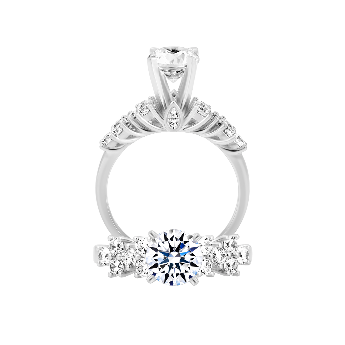 Nhẫn nữ đính đá CZ vàng 14K Catherine V2 1CT