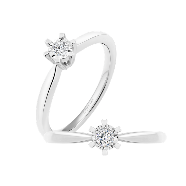 Nhẫn nữ kim cương viên vàng 14K Jena A507 TD