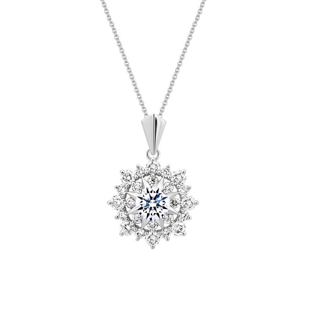 Mặt kim cương viên vàng 14K Belani GIA 3C