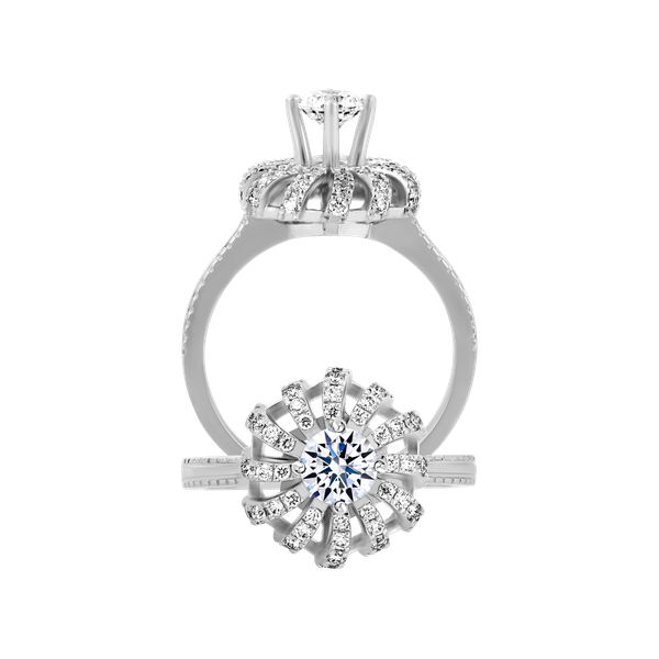 Nhẫn nữ kim cương tấm vàng 14K Smooth N 3C