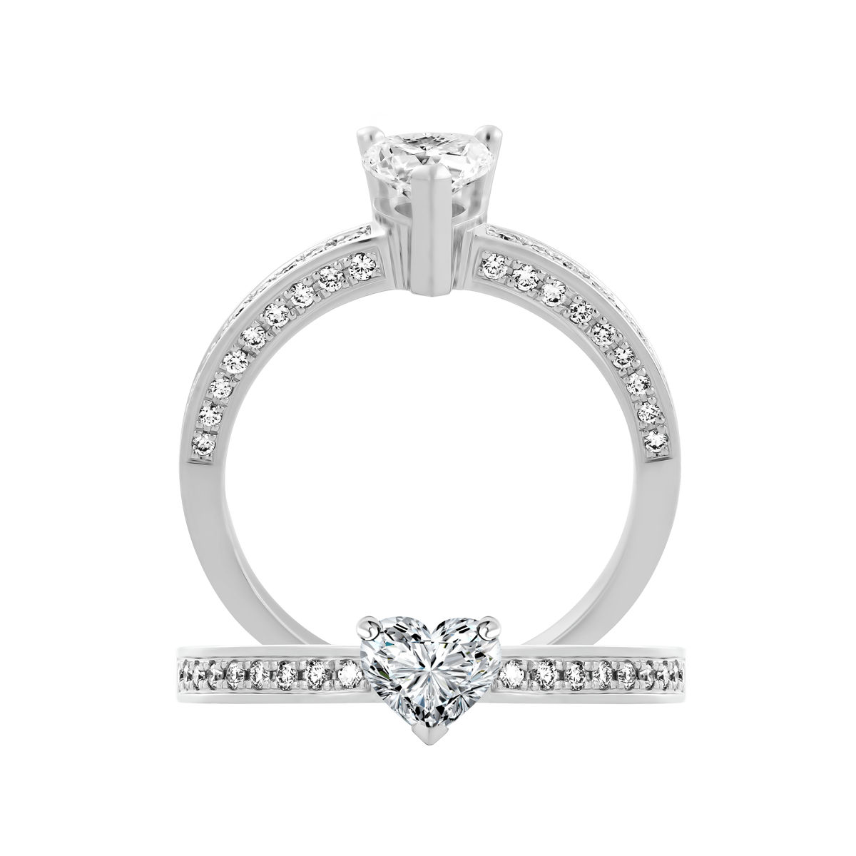 Nhẫn nữ kim cương viên vàng 14K Harley HR 2C