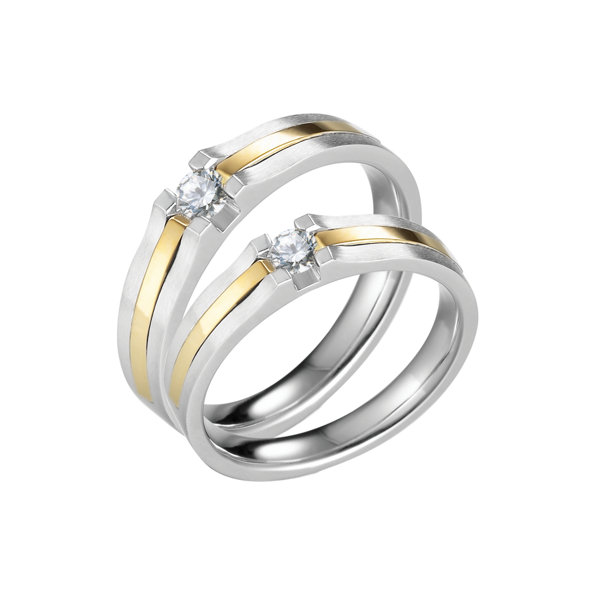 Nhẫn cưới nữ kim cương vàng 14K Datary N10p F