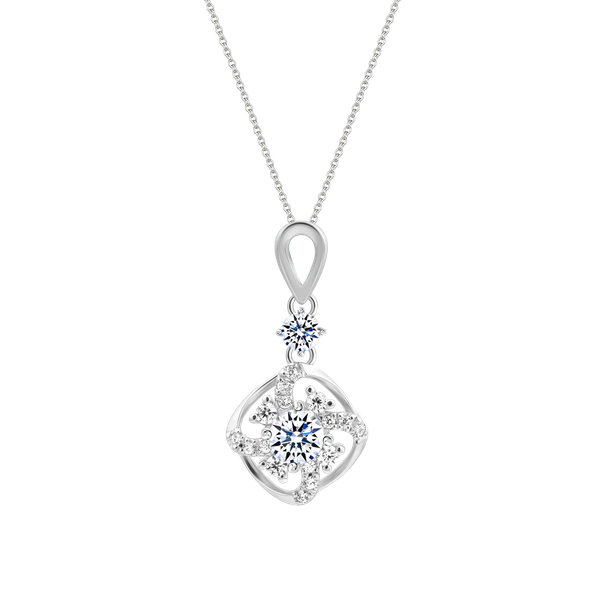 Mặt đính đá CZ vàng 18K Naila 2C