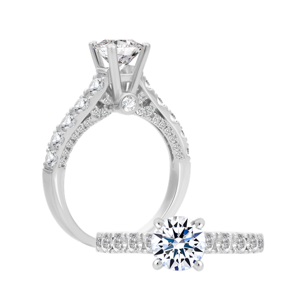 Nhẫn nữ đính đá CZ vàng 14K Grandness 1CT