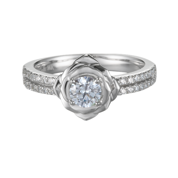 Nhẫn nữ kim cương tấm vàng 14K Black rose 3C