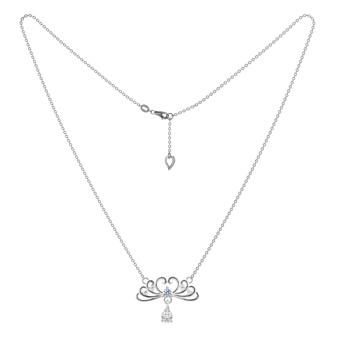 Dây liền mặt đính đá CZ vàng 14K Tiara PE