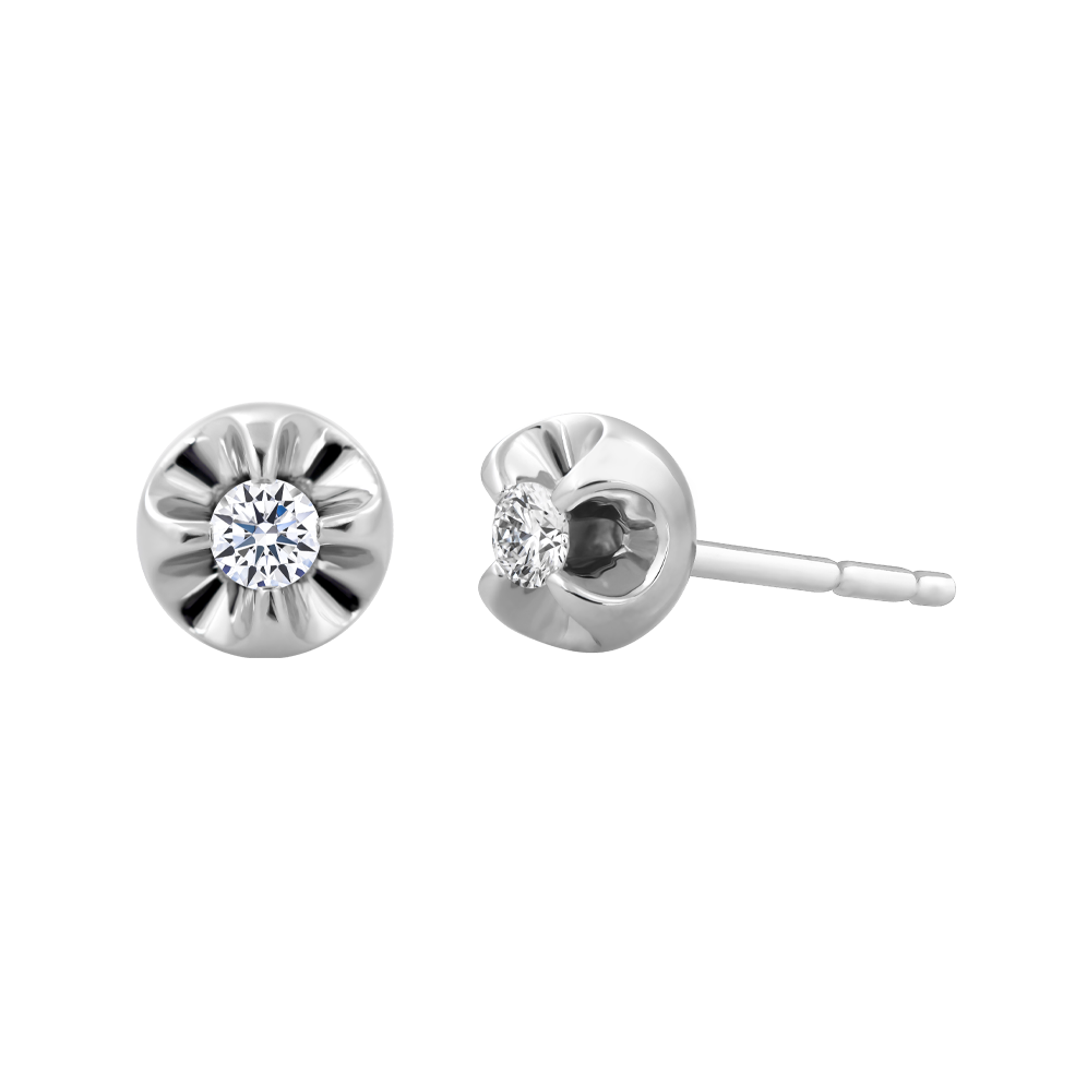 Hoa tai kim cương 8 Hearts & Arrows vàng 14K Canvas N H&A 2C GVER0086464