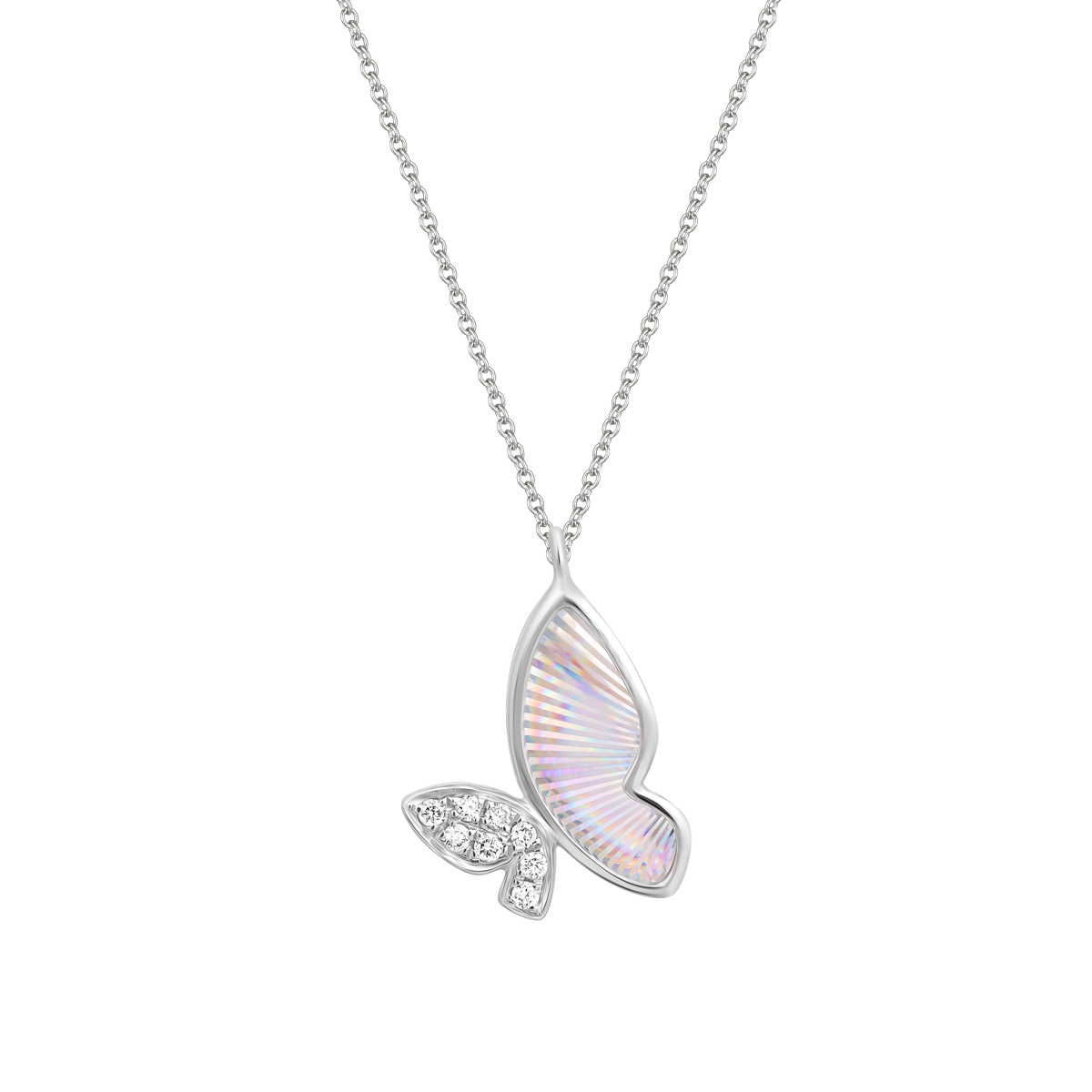 Dây liền mặt kim cương viên vàng 14K Jeny A027 TD