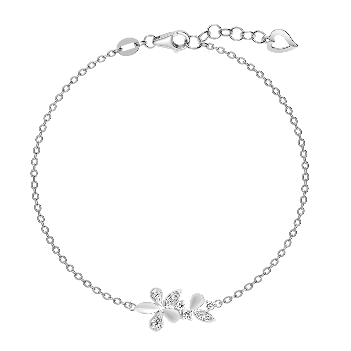 Dây tay kim cương viên vàng 14K Luckflower TD2