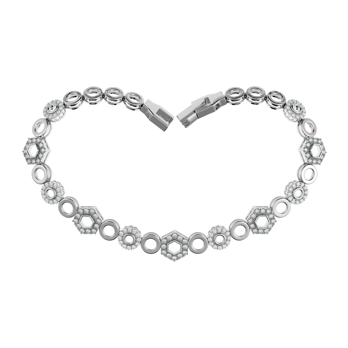 Lắc đính đá CZ vàng 18K Berit N
