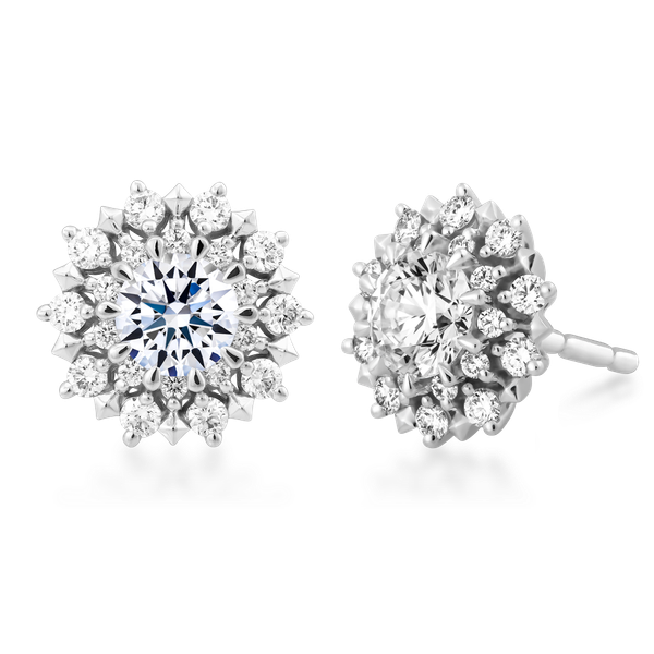 Hoa tai kim cương tấm platinum 950 Elysium 2C