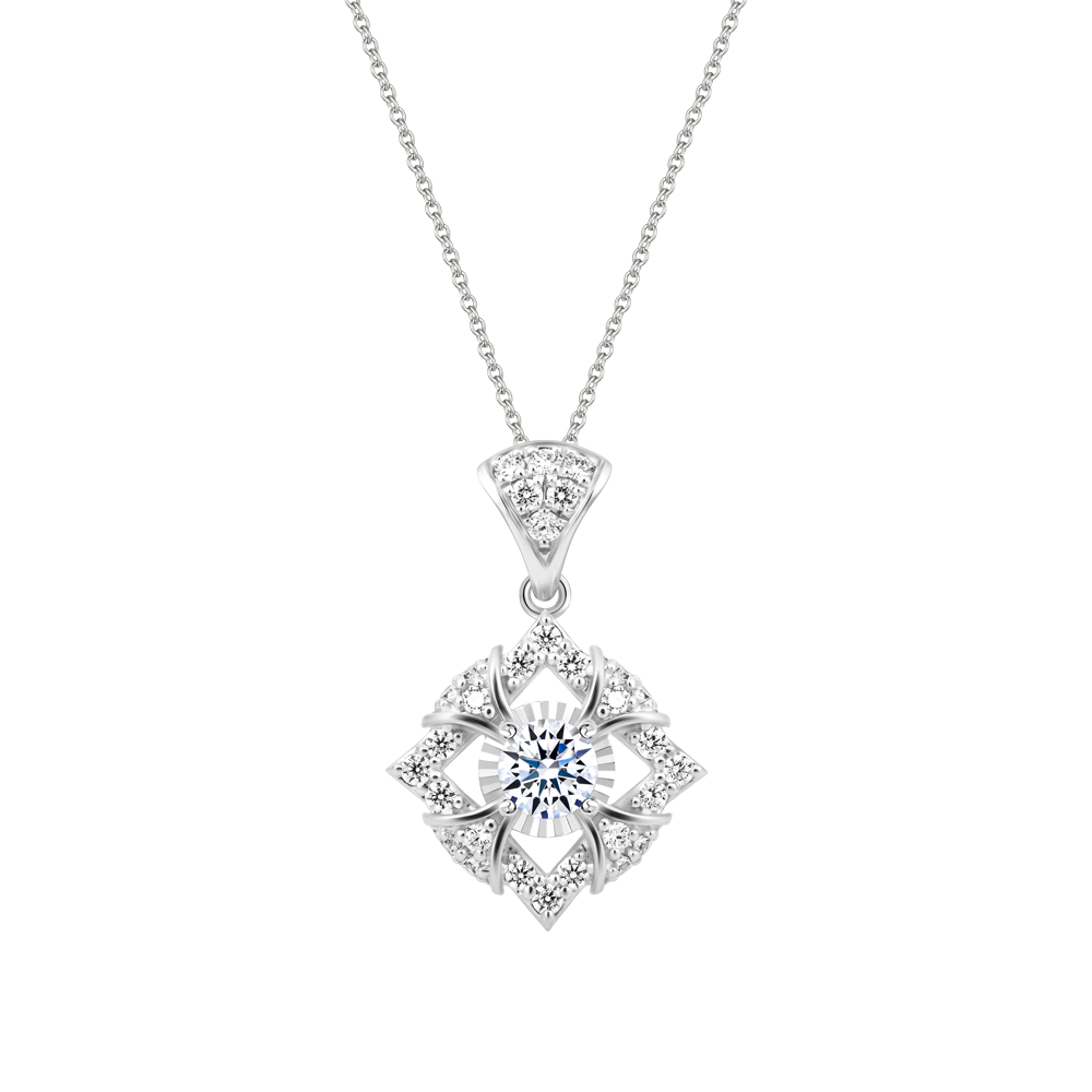 Mặt kim cương tấm vàng 14K Elegant 2C