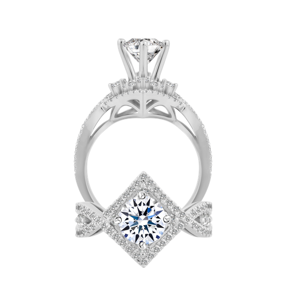 Nhẫn nữ đính đá CZ vàng 14K Flory 1CT