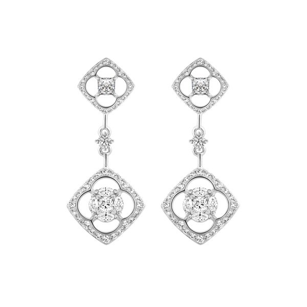 Hoa tai đính đá CZ vàng 14K Cherry NL