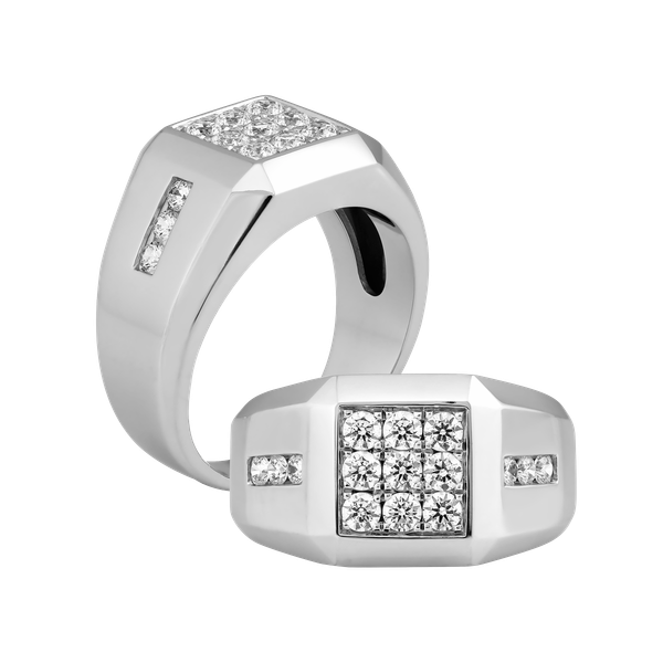 Nhẫn nam đính đá CZ vàng 10K Barony N W GVRG0216144