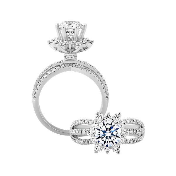 Nhẫn nữ kim cương tấm vàng 14K Enimeat 1CT