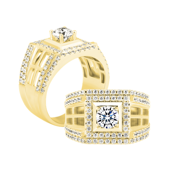 Nhẫn nam đính đá CZ vàng 10K Sergio 5C Y