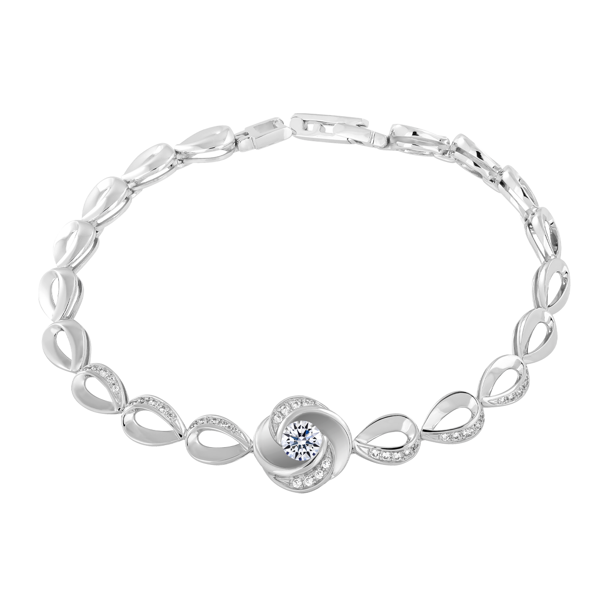 Lắc kim cương tấm vàng 14K Yolonda 3C