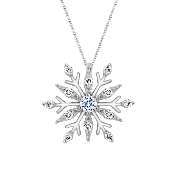 Mặt đính đá CZ vàng 14K Light of Snows 5p