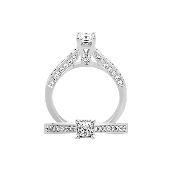 Nhẫn nữ kim cương viên vàng 14K Jamila PR 2C