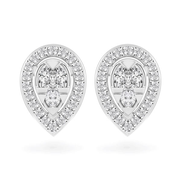 Hoa tai kim cương viên vàng 14K Jena A072 TD