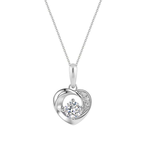 Ổ mặt kim cương tấm vàng 14K Heartlet 3C