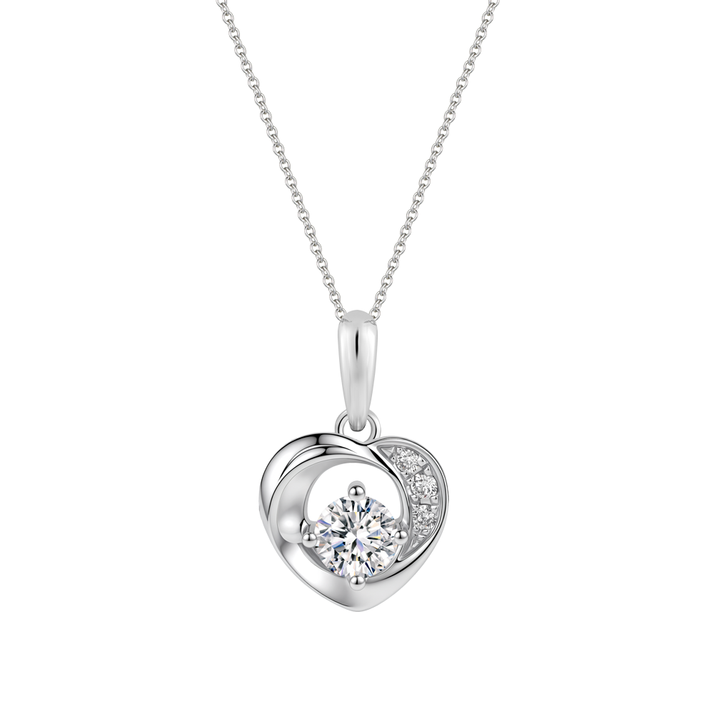 Ổ mặt kim cương tấm vàng 14K Heartlet 3C