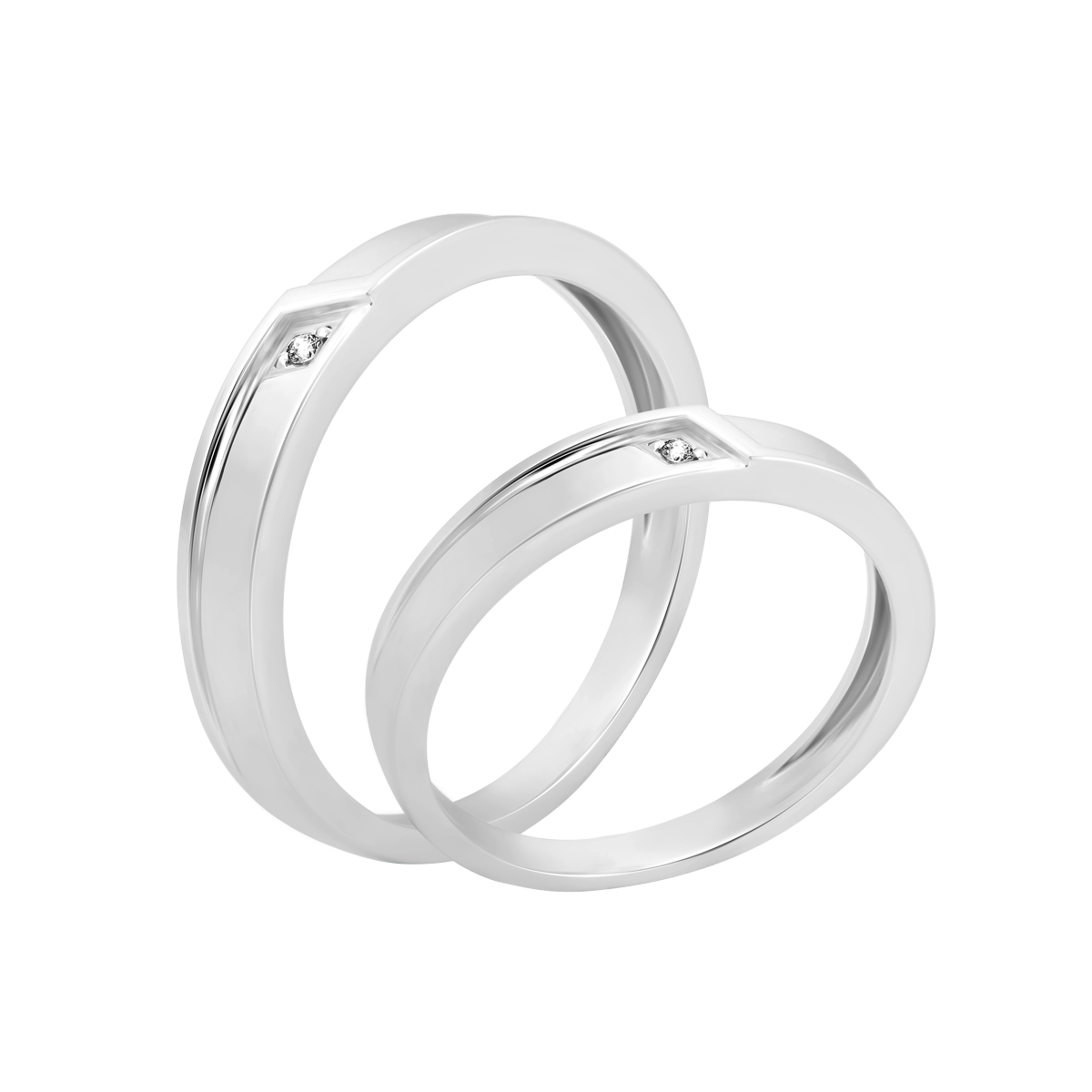 Nhẫn cưới nam kim cương viên vàng 14K Perfect Eyes N2 M