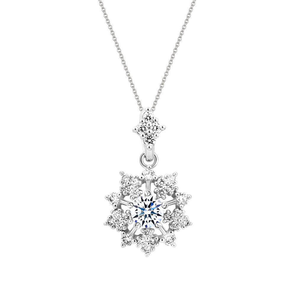 Mặt kim cương viên vàng 14K Floweret GIA 3C
