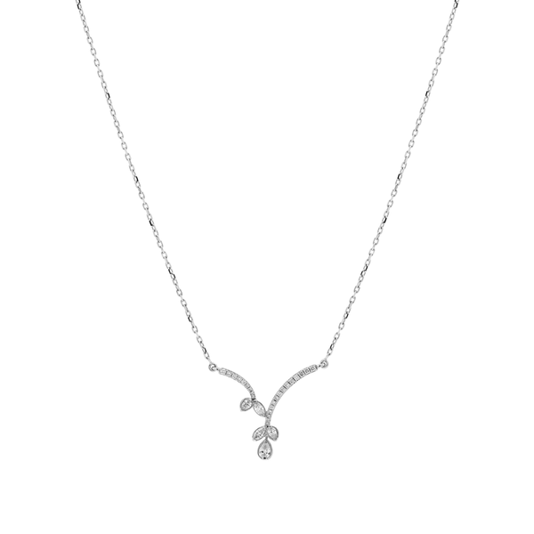 Dây liền mặt kim cương viên vàng 18K Jena A064 TD