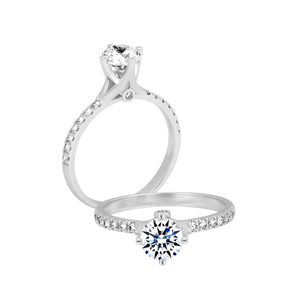 Ổ nhẫn nữ kim cương tấm vàng 14K Homely 5C