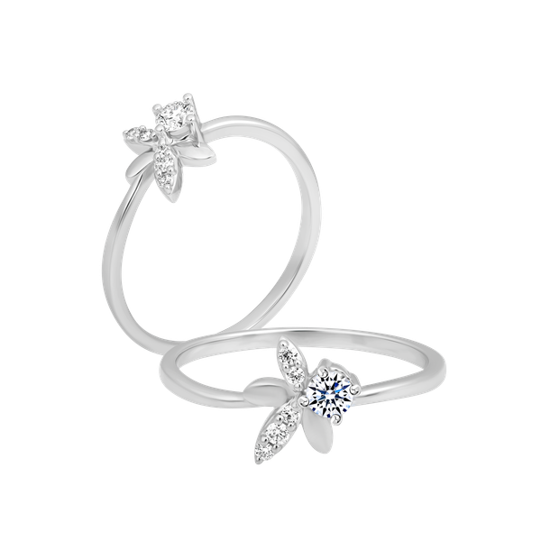 Nhẫn nữ kim cương viên vàng 14K Fiora TD