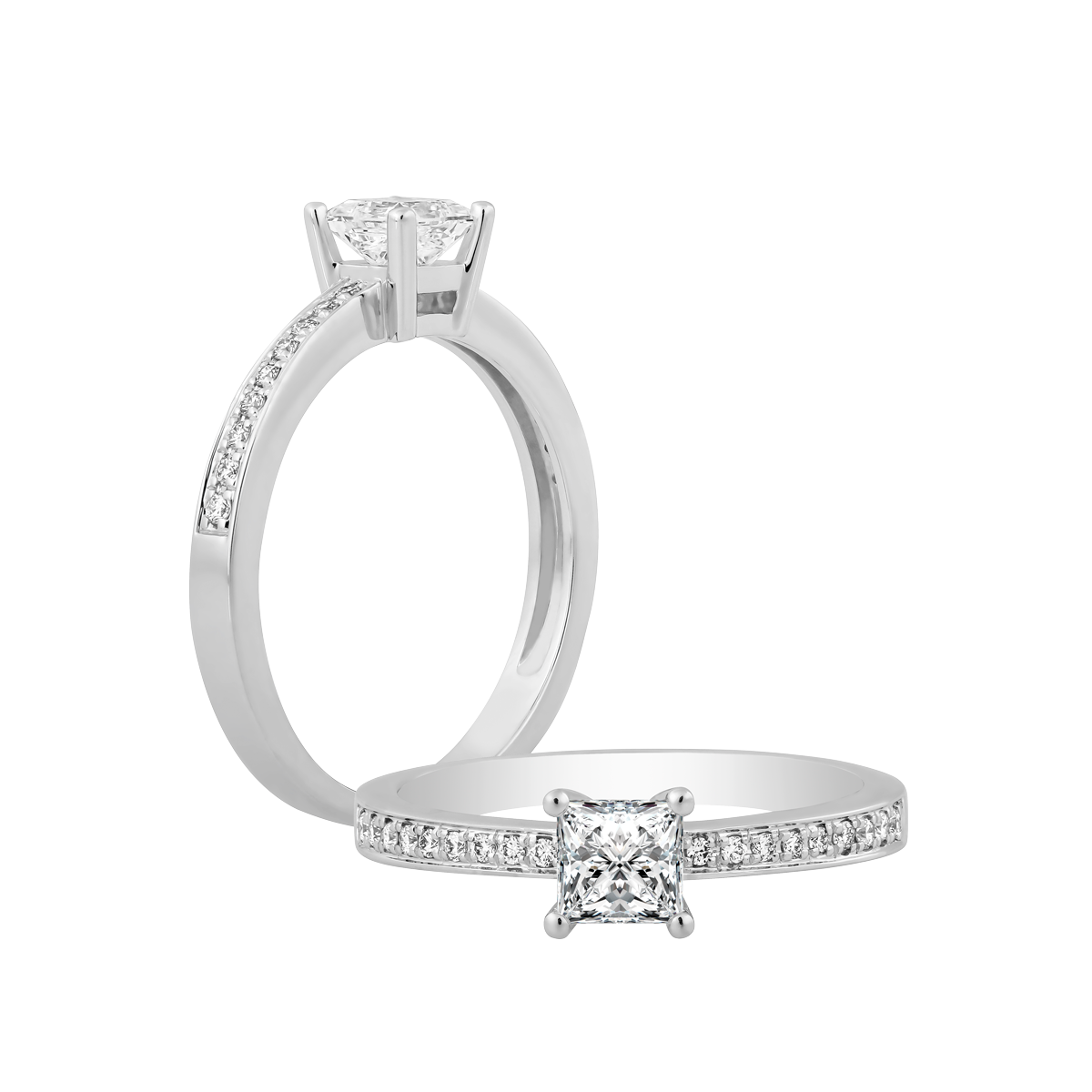 Nhẫn nữ kim cương viên vàng 14K Elizabeth PR 2C