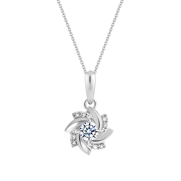 Mặt kim cương 8 Hearts & Arrows vàng 14K Zinia H&A 2C