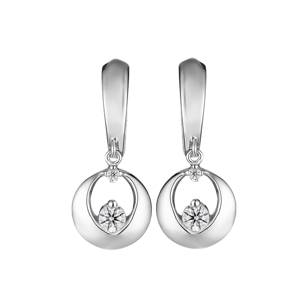 Hoa tai đính đá CZ vàng 10K Coy 5p