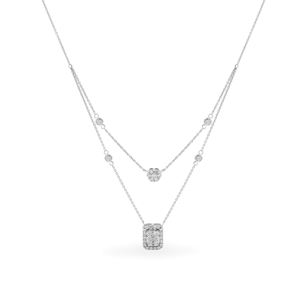 Dây liền mặt kim cương viên vàng 14K Jena A532 TD