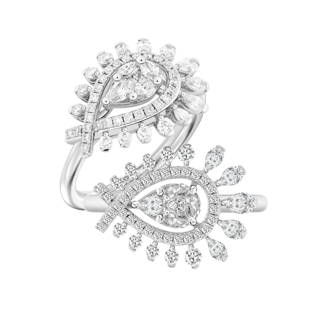 Nhẫn nữ kim cương viên vàng 18K Jena A302 TD