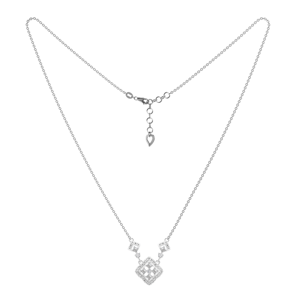 Dây liền mặt đính đá CZ vàng 18K Cheering