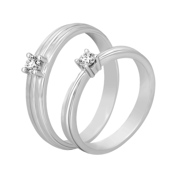 Nhẫn cưới nữ kim cương vàng 14K Likable 9p F