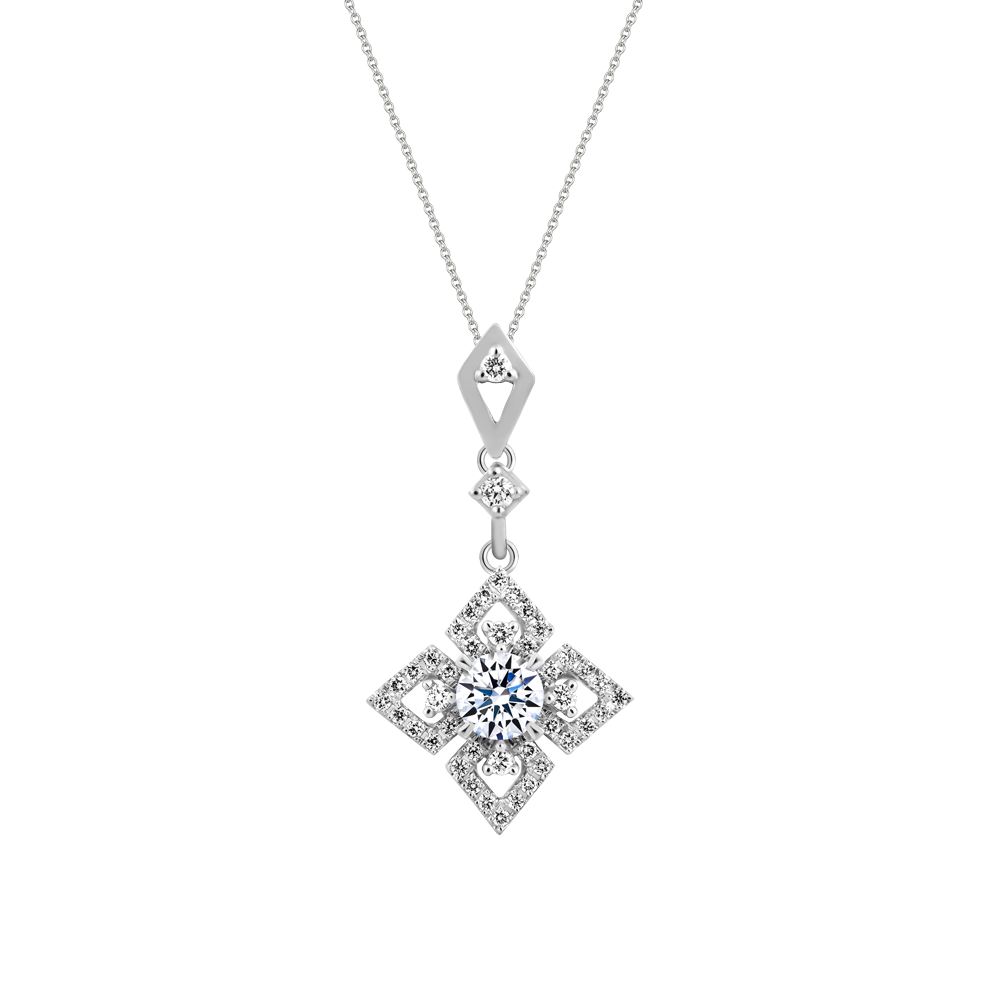 Mặt kim cương 8 Hearts & Arrows vàng 14K Luxurious H&A 2C