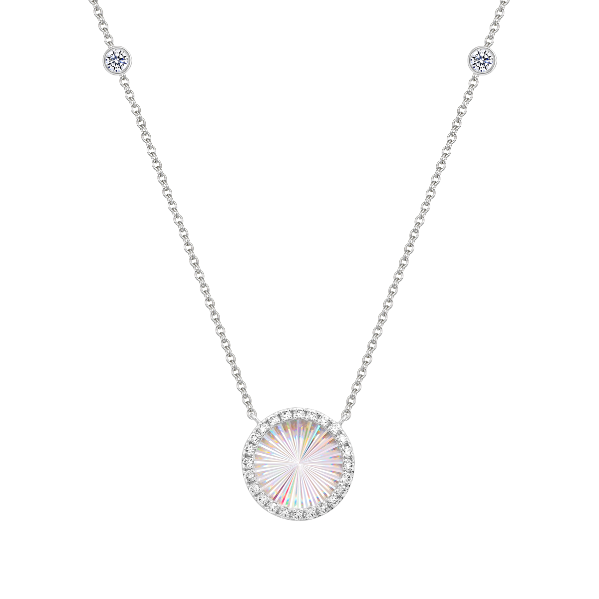Dây liền mặt kim cương viên vàng 14K Jeny A039 TD
