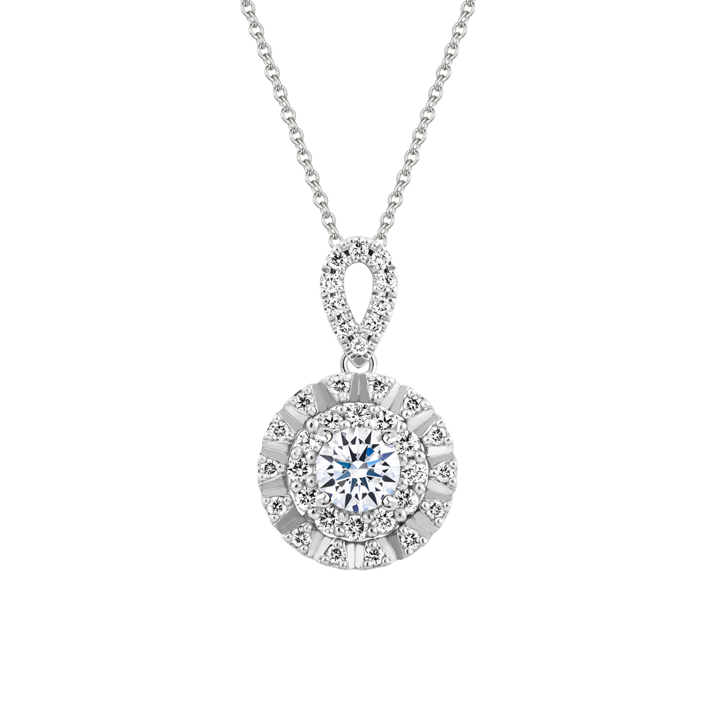 Mặt kim cương viên vàng 14K Caloria GIA 3C