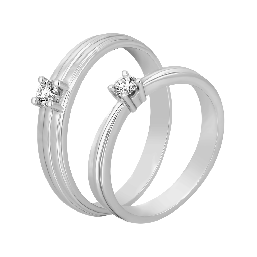 Nhẫn cưới nữ kim cương vàng 14K Likable 9p F