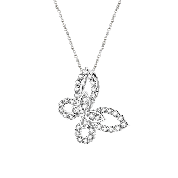 Mặt đính đá CZ vàng 10K Butterfly WS