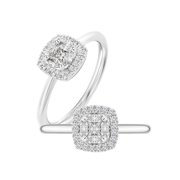 Nhẫn nữ kim cương viên vàng 14K Jena A500 TD